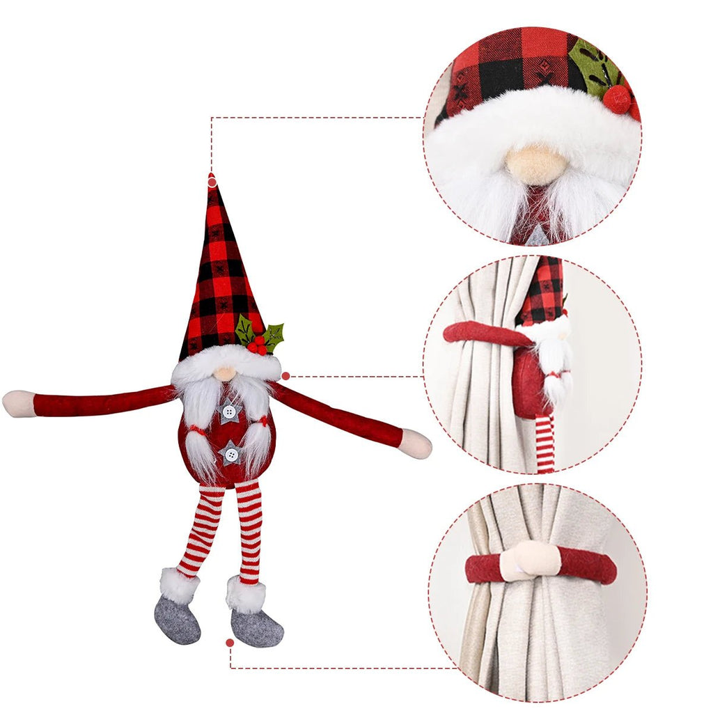Avtoit | Santa & Elk Christmas Curtain Buckle – Festive Holiday Decor for a Merry Home