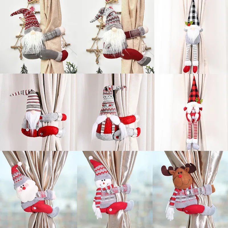 Avtoit | Santa & Elk Christmas Curtain Buckle – Festive Holiday Decor for a Merry Home
