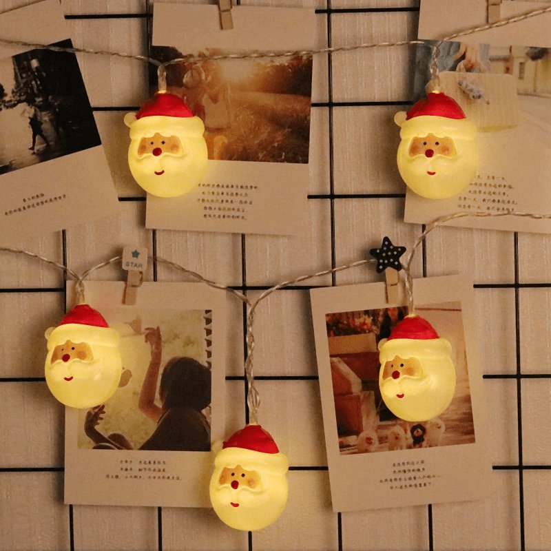 Avtoit | Santa Lights LED Christmas Decoration - Santa Head String Lights for Christmas, Holidays and Party Decoration