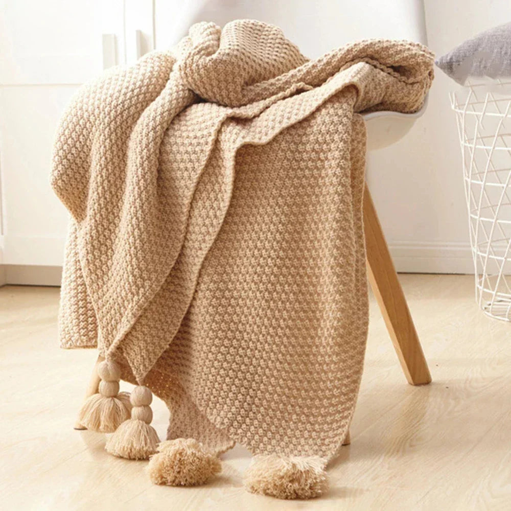 Avtoit | Scandinavian Knitted Wool Blanket - Aurora