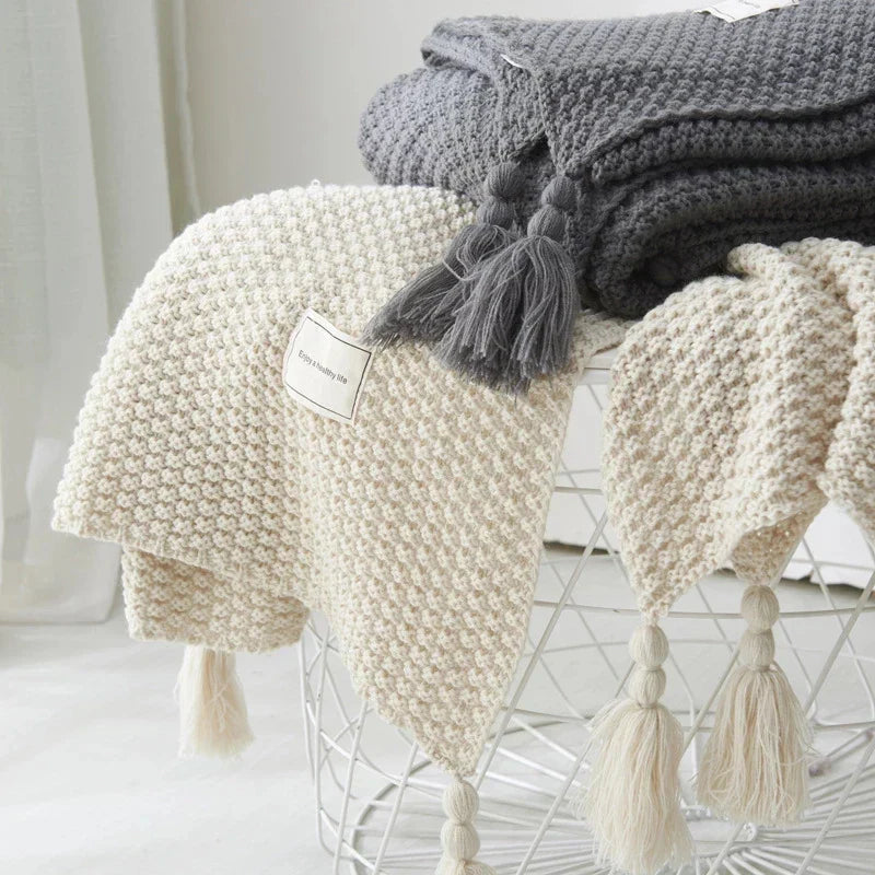 Avtoit | Scandinavian Knitted Wool Blanket - Aurora
