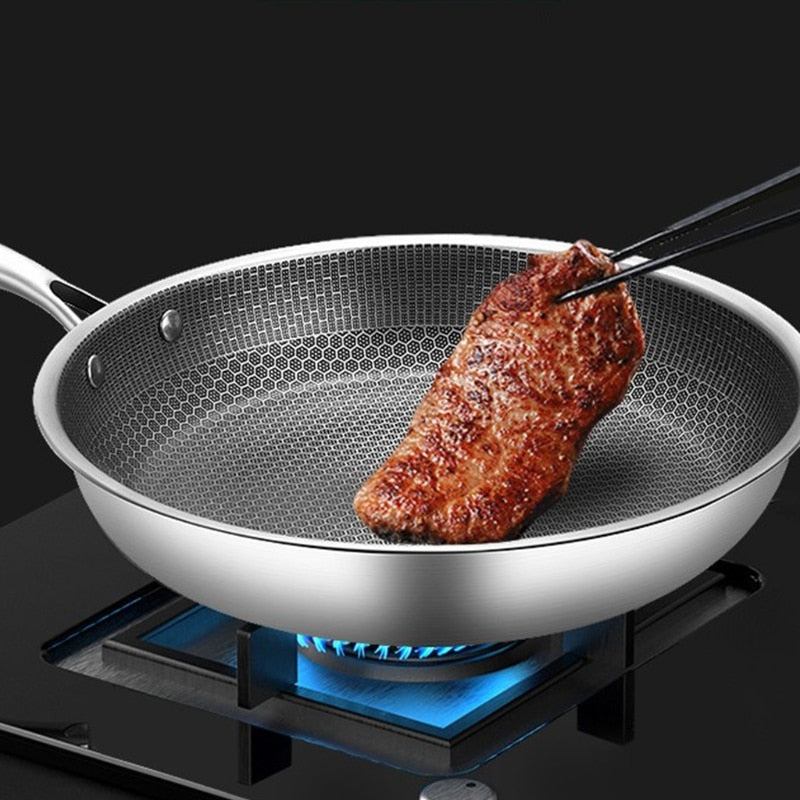 Avtoit | Scratch-resistant Stainless Steel Frying Pan with Non-stick Coating - ProCook Elite