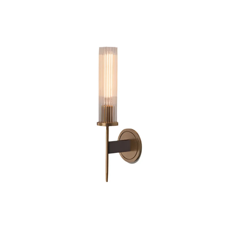 Avtoit | Möni | Modern Wall Lamp with Ribbed Glass and Brass Finish
