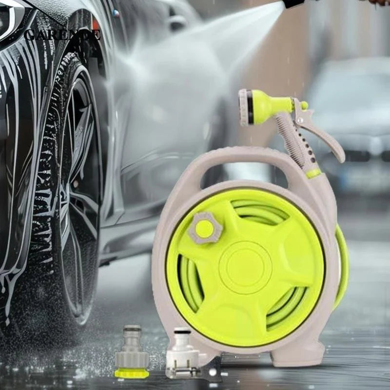 Avtoit | Practical hose reel with spray nozzle – Compact garden hose cart for easy watering
