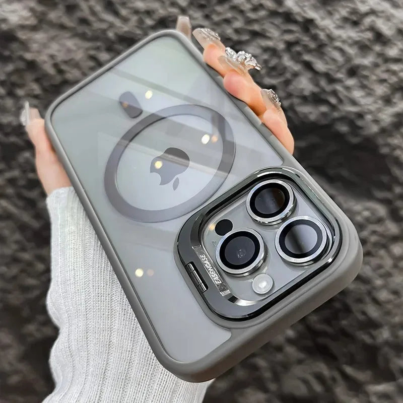 Avtoit | Shockproof Magnetic Phone Case with Glass Lens Guard & Stand – 1+1 FREE