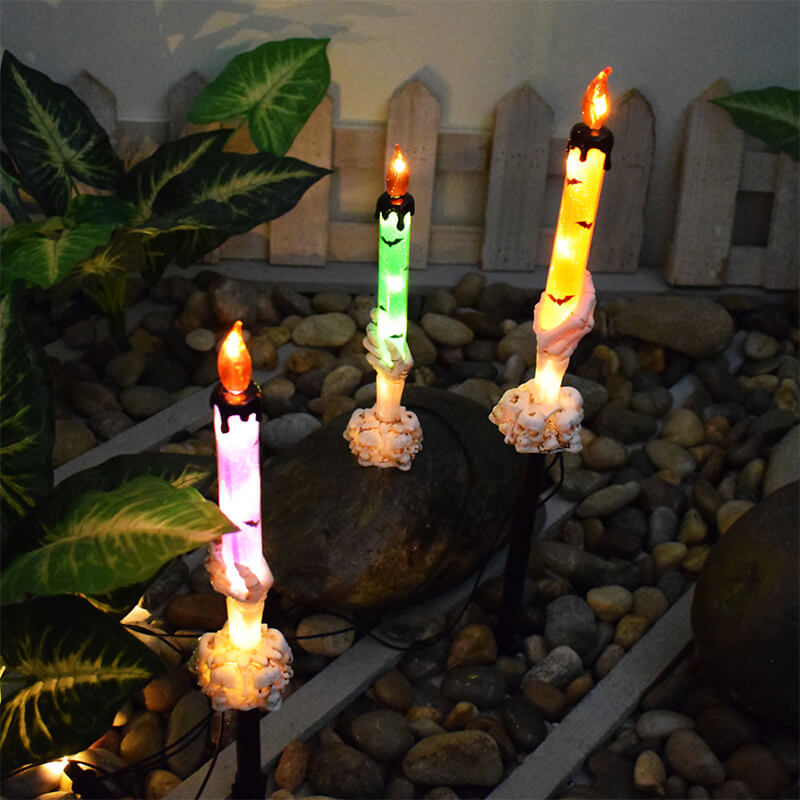 Avtoit | Best Gift*Solar Light Halloween Ghost Hand Candle Outdoor Floor Lamp