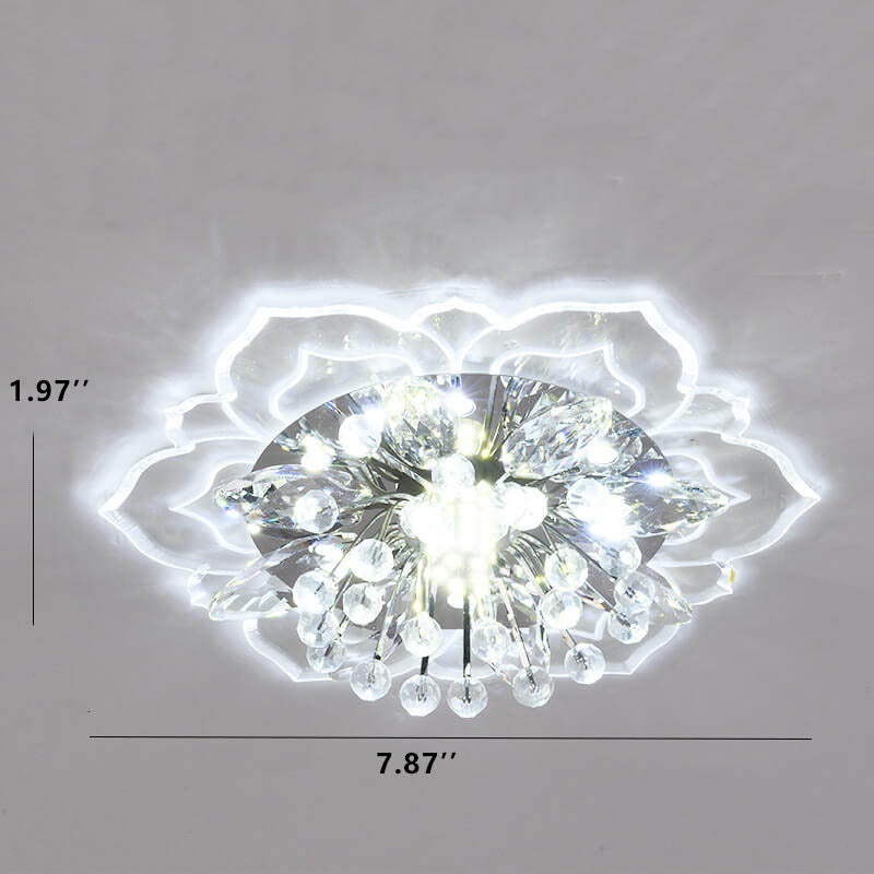Avtoit GlowPetal | LED Crystal Ceiling Light | Flower Shaped, RGB Color Changing & Energy Efficient