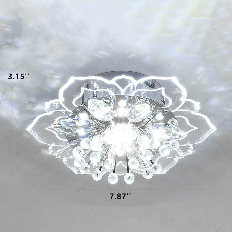 Avtoit GlowPetal | LED Crystal Ceiling Light | Flower Shaped, RGB Color Changing & Energy Efficient