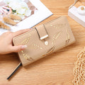 Avtoit | Long wallet for women with leaf pattern