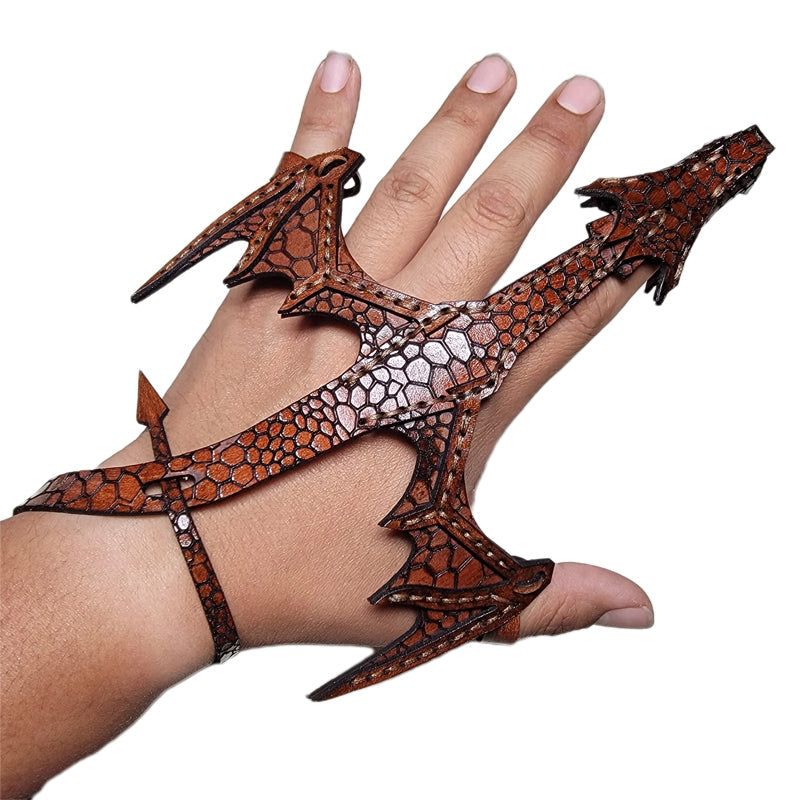 Avtoit | Leather Hand Dragon Bracelet