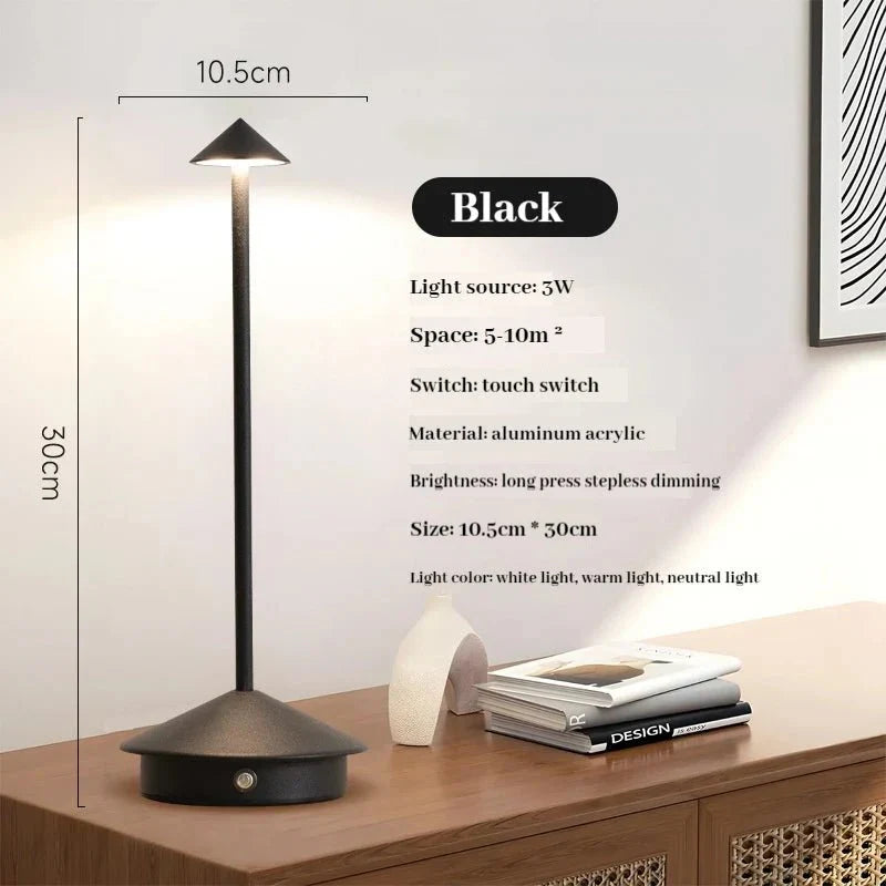 Avtoit | Elegant rechargeable metallic table lamp