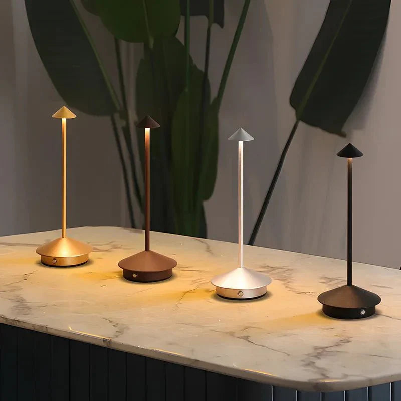 Avtoit | Elegant rechargeable metallic table lamp