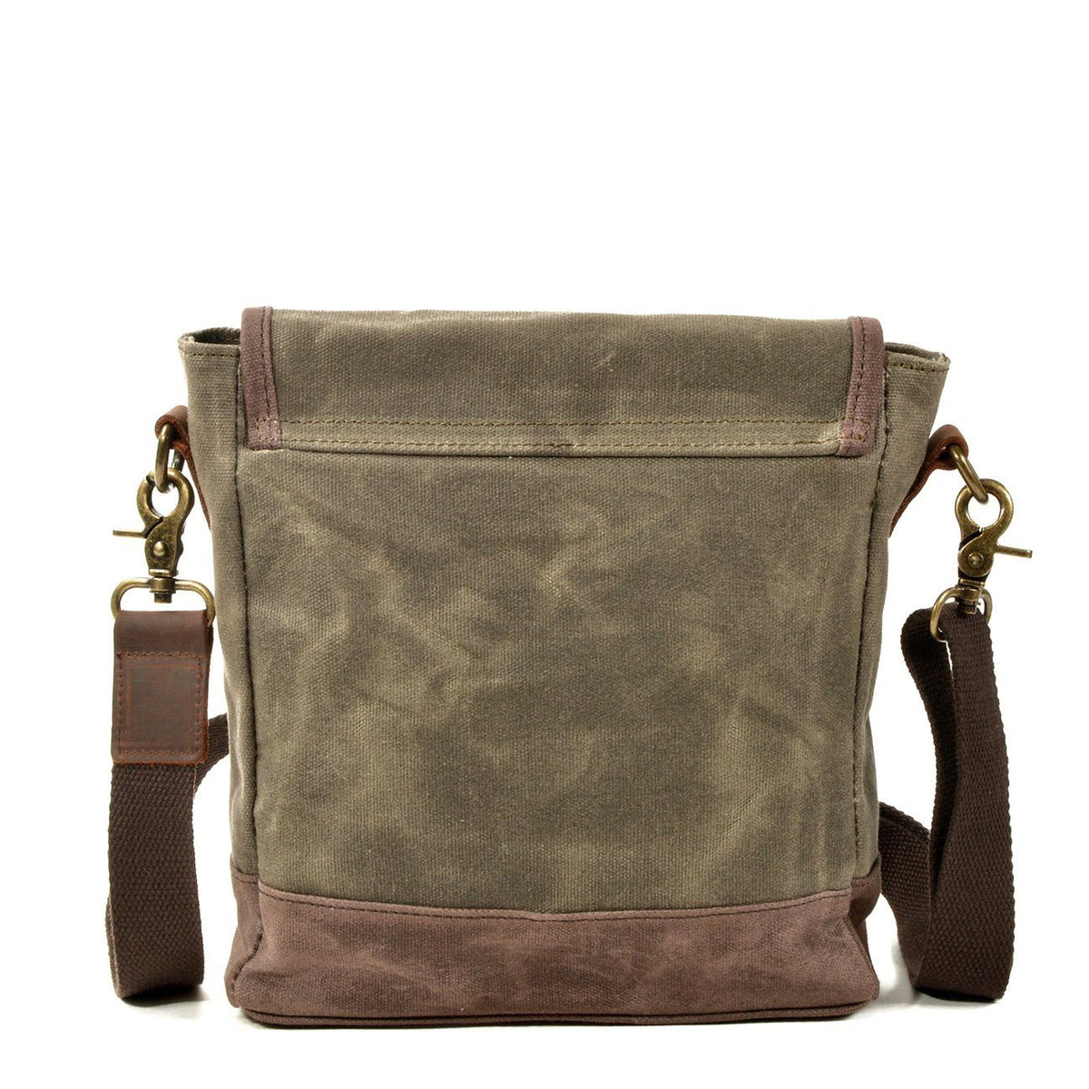 Avtoit | HorizonPath - Compact Vintage Shoulder Bag - High-Quality Waxed Cotton and Full-Grain Leather