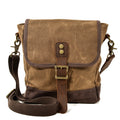 Avtoit | HorizonPath - Compact Vintage Shoulder Bag - High-Quality Waxed Cotton and Full-Grain Leather