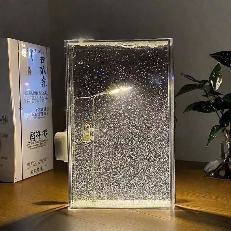 Avtoit | Snowy Scene Night Lights – DIY Christmas Street Lamp with Flowing Snow Effect for Magical Holiday Desktop Décor