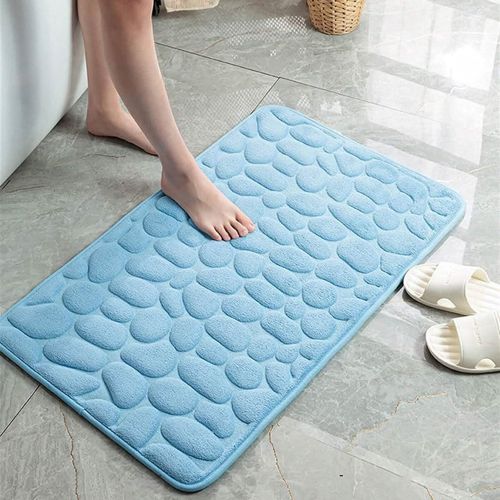 Avtoit | Soft Memory Foam Non-Slip Headstone Pattern Bath Mat