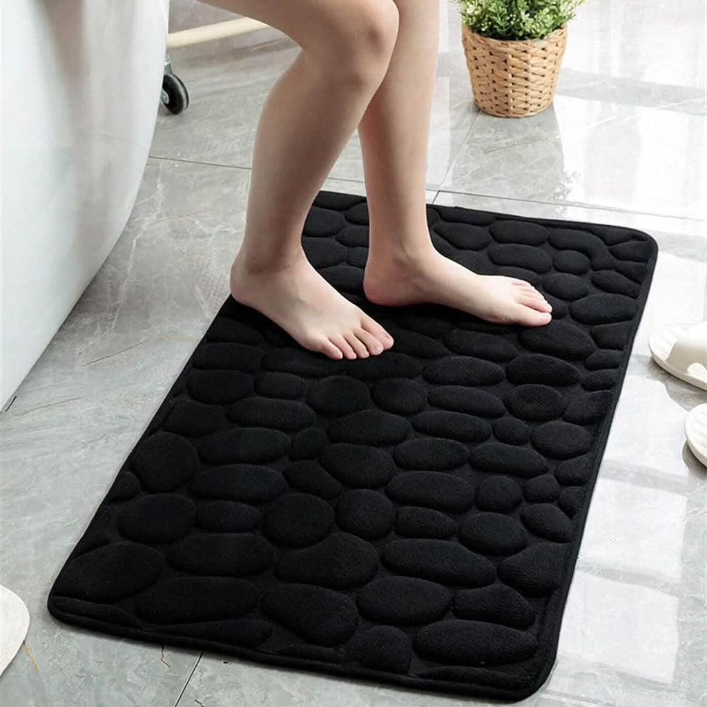Avtoit | Soft Memory Foam Non-Slip Headstone Pattern Bath Mat