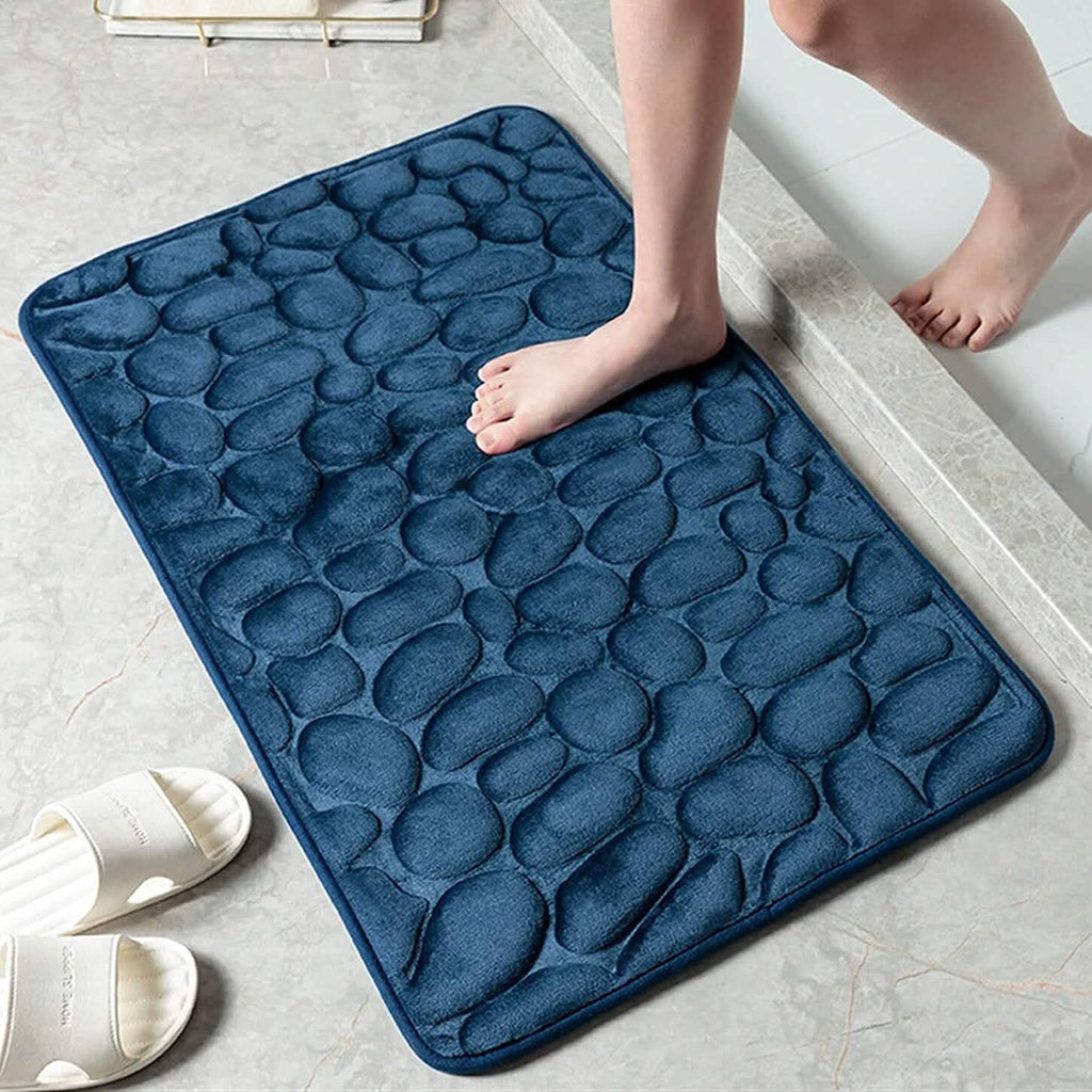 Avtoit | Soft Memory Foam Non-Slip Headstone Pattern Bath Mat