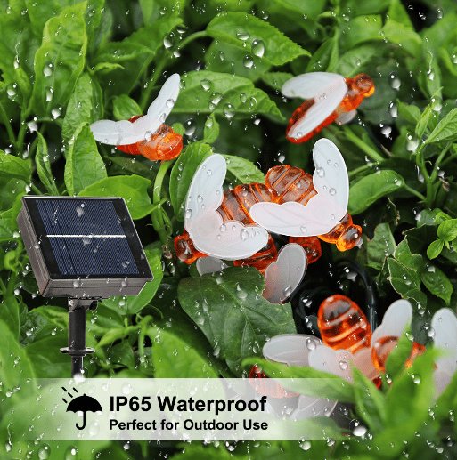 Avtoit | Solar Honey Bee String Lights - Waterproof Lights for Garden, Christmas, Wedding, Party Outdoor Lighting