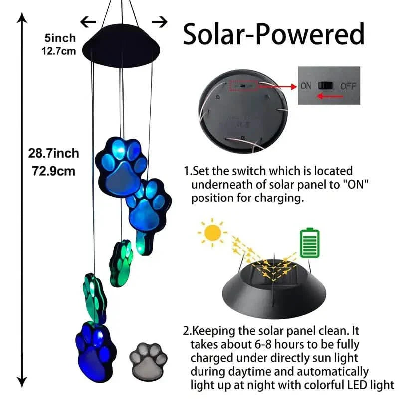 Avtoit | Solar Dog Claw Wind Chime Light