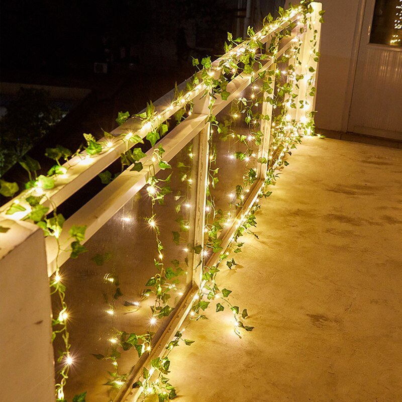 Avtoit | IvyGlow Solar Light Chain Ivy | Waterproof | LED Mood Light for Garden & Balcony | Decor for Outdoor Areas