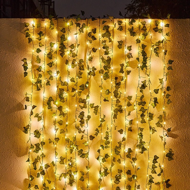 Avtoit | IvyGlow Solar Light Chain Ivy | Waterproof | LED Mood Light for Garden & Balcony | Decor for Outdoor Areas