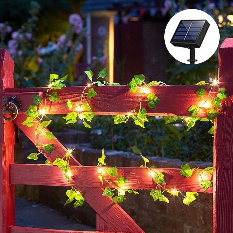 Avtoit | IvyGlow Solar Light Chain Ivy | Waterproof | LED Mood Light for Garden & Balcony | Decor for Outdoor Areas