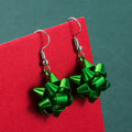 Avtoit | Sparkling Christmas Gift Bow Star Earrings – Trendy Christmas Earhooks for a Festive Fashion Statement & Perfect Holiday Gift