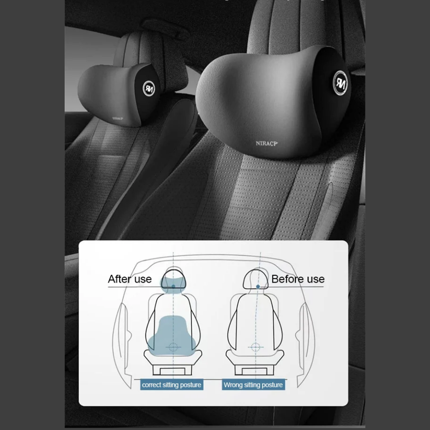 Avtoit | [Creative gift] Neck and waist pillow for the car headrest
