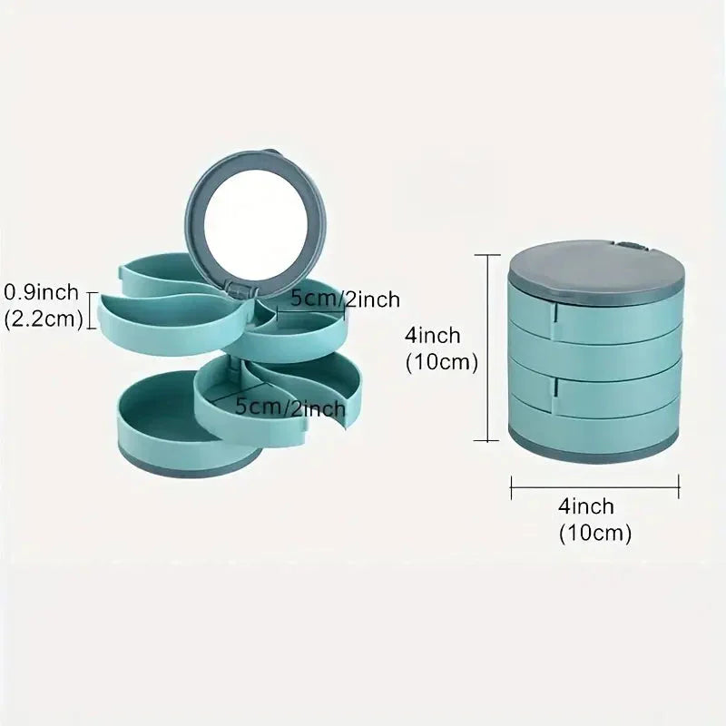 Avtoit | Perfect Gift-4 Layer Rotatable Jewelry Storage Box