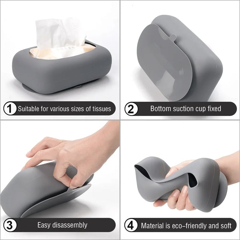 Avtoit | Household Silicone Suction Cup Tissue Box