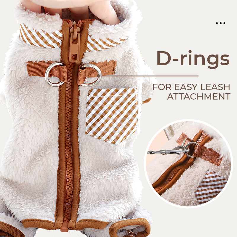 Avtoit | Cozy dog coat with D-rings