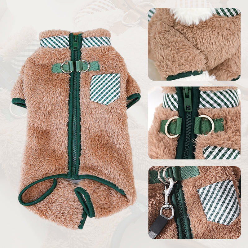 Avtoit | Cozy dog coat with D-rings
