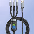Avtoit | Transparent glowing 3-in-1 super fast charging cable