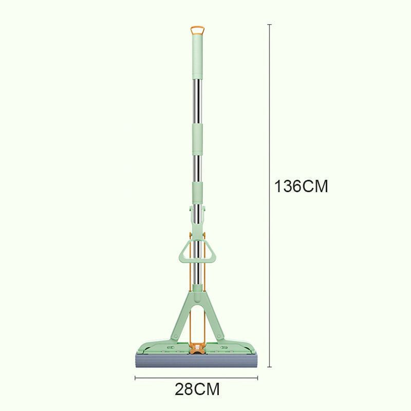 Avtoit | Absorbent Folding Squeeze Sponge Mop with Brush