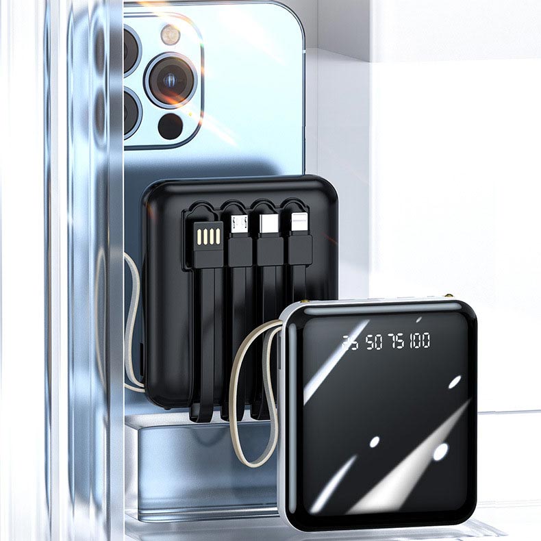 Avtoit | Fast Charge 20000mAh Mini Powerbank with Integrated Cables