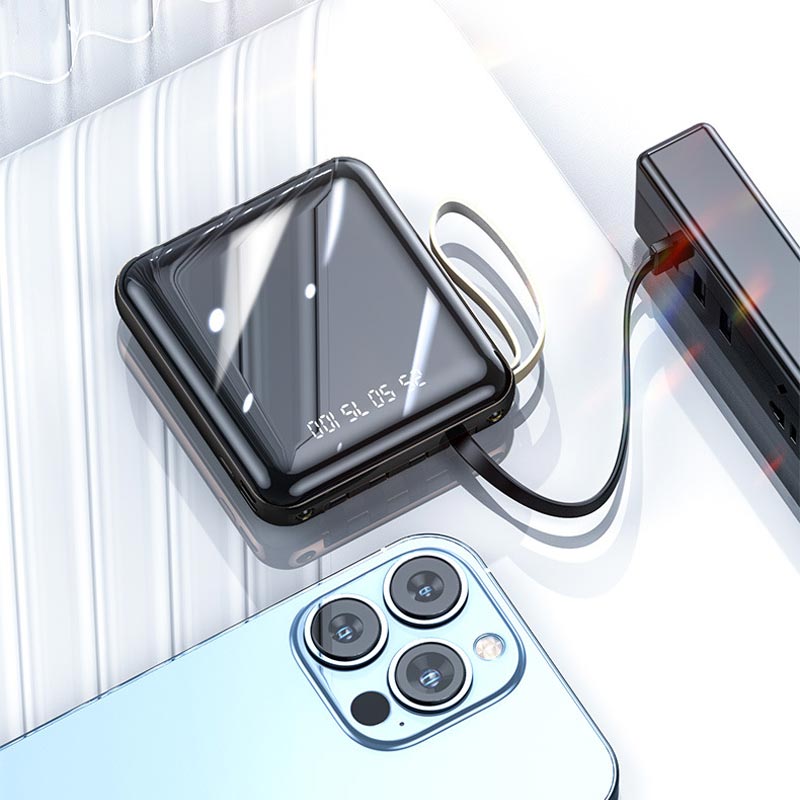 Avtoit | Fast Charge 20000mAh Mini Powerbank with Integrated Cables