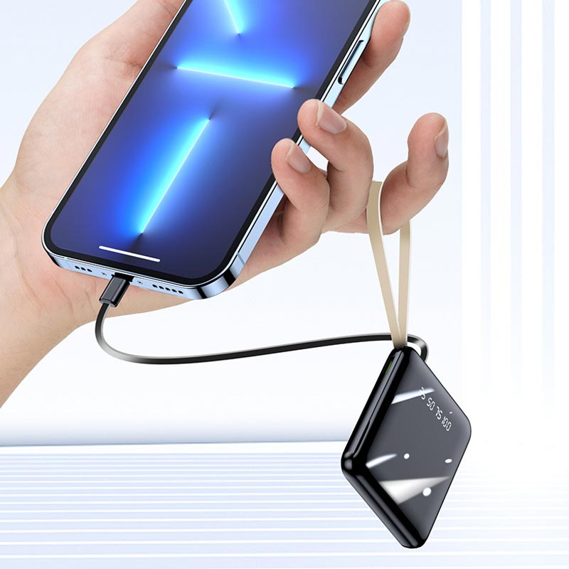Avtoit | Fast Charge 20000mAh Mini Powerbank with Integrated Cables