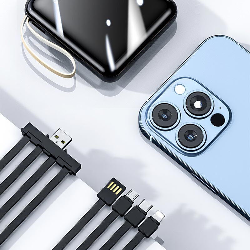 Avtoit | Fast Charge 20000mAh Mini Powerbank with Integrated Cables