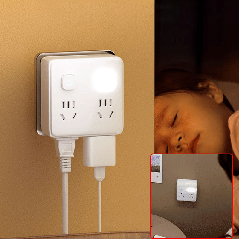 Avtoit | 2-pack multifunctional socket converter with night light