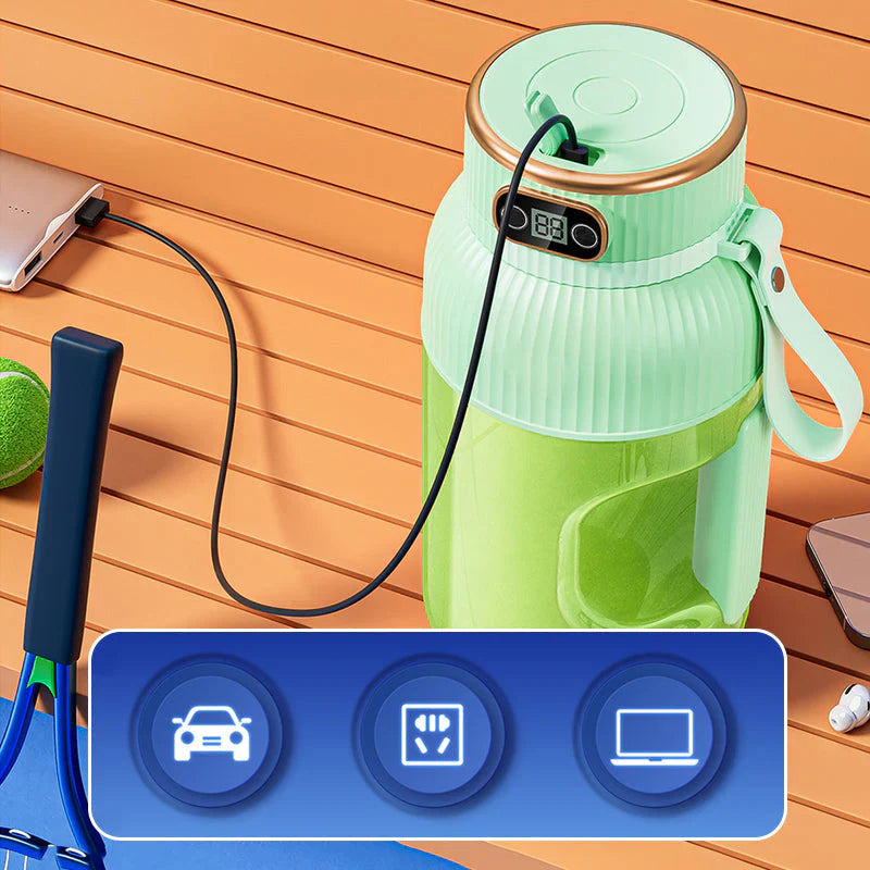 Avtoit | Portable multifunctional blender with double lid and USB charging function – for smoothies and storage containers