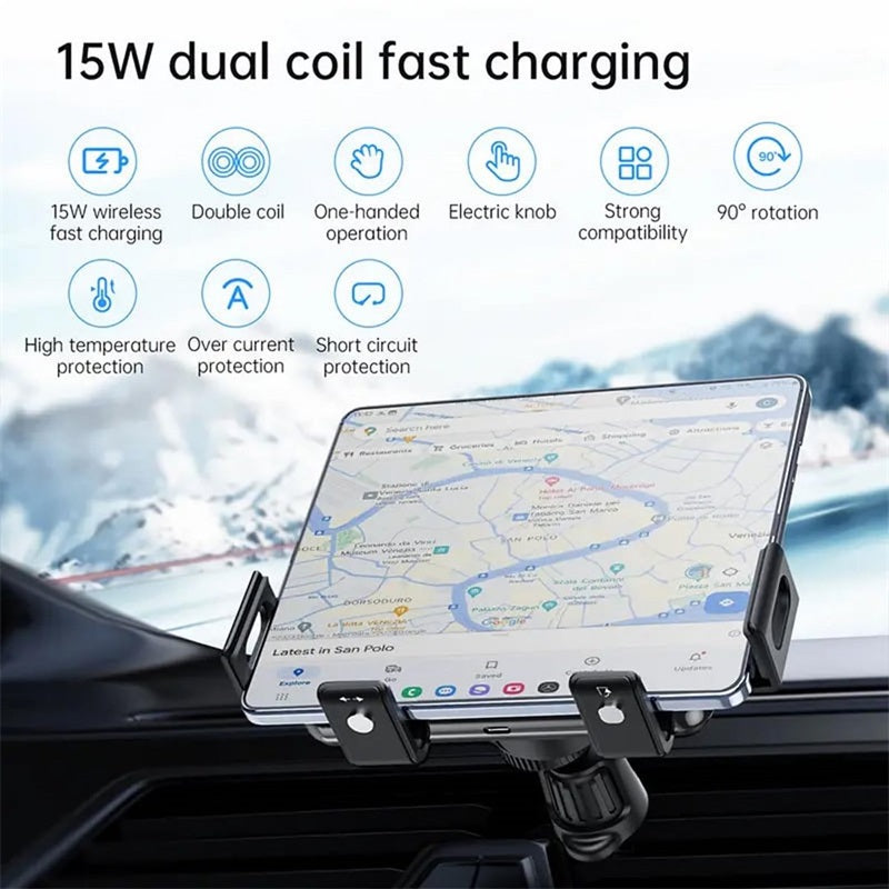 Avtoit | Wireless car charger with two coils for phone mounting