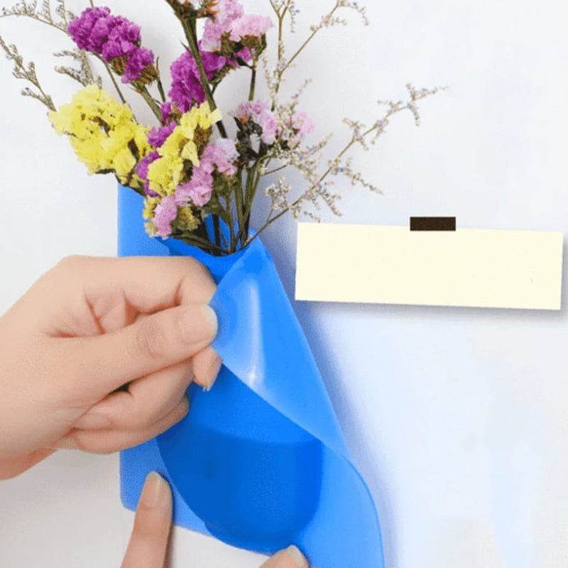 Avtoit | Removable, non-punched silicone vase decoration for wall mounting
