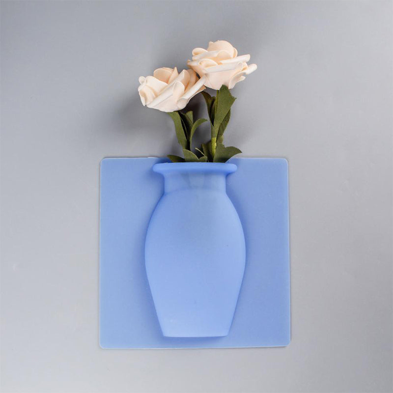 Avtoit | Removable, non-punched silicone vase decoration for wall mounting