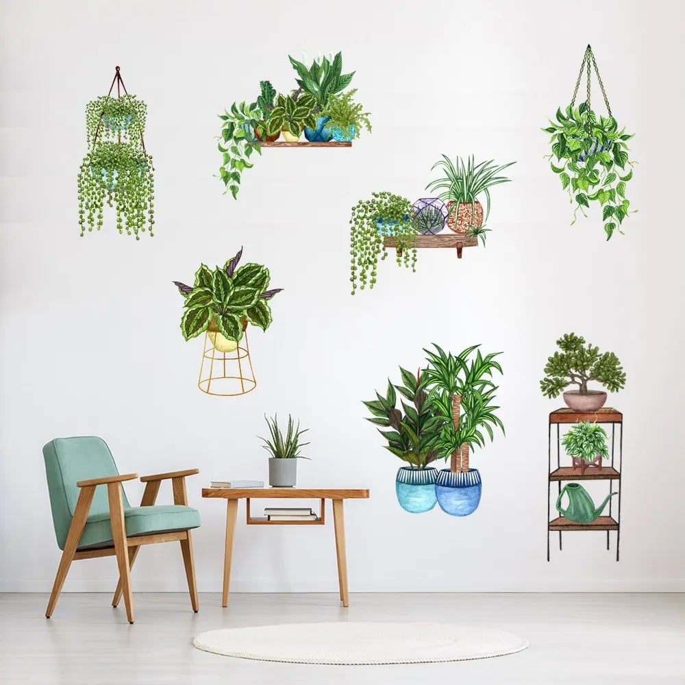 Avtoit | 3D wall sticker with green plant