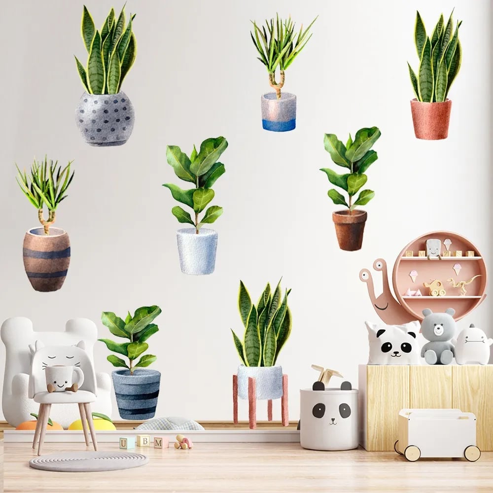 Avtoit | 3D wall sticker with green plant