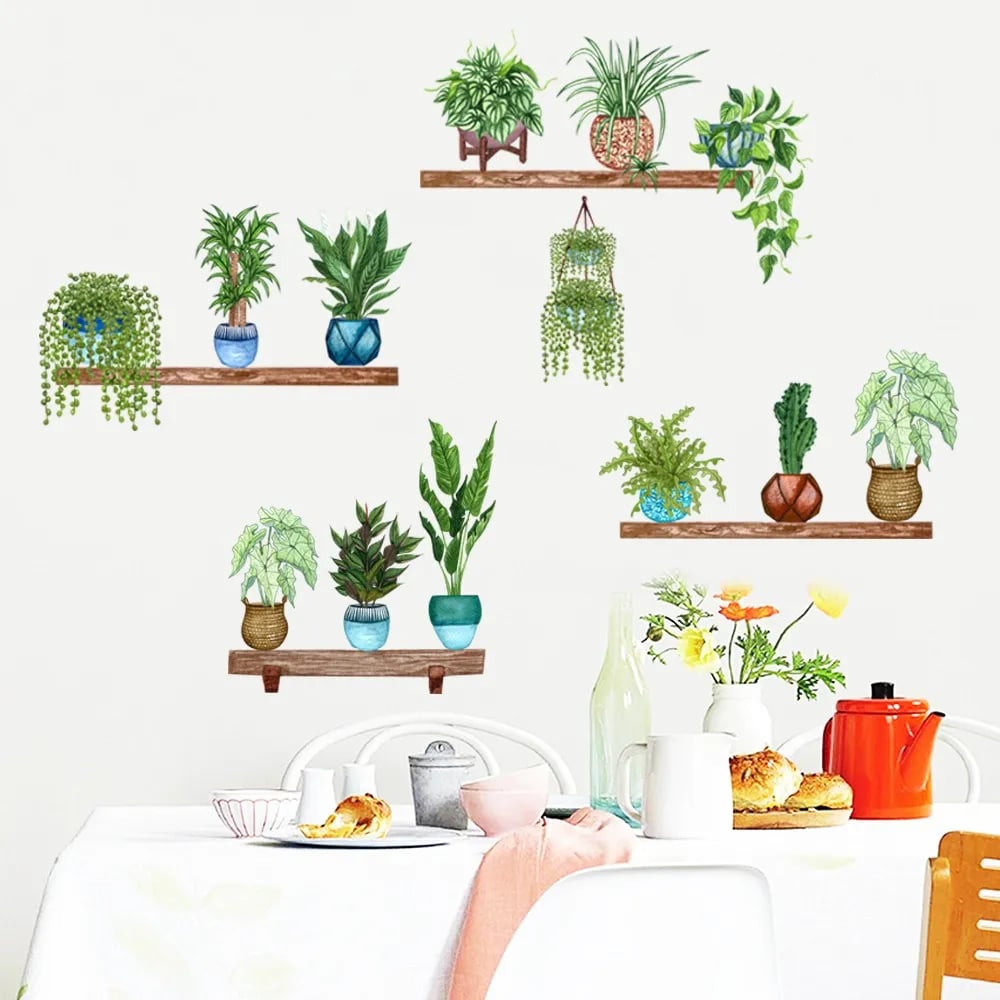 Avtoit | 3D wall sticker with green plant