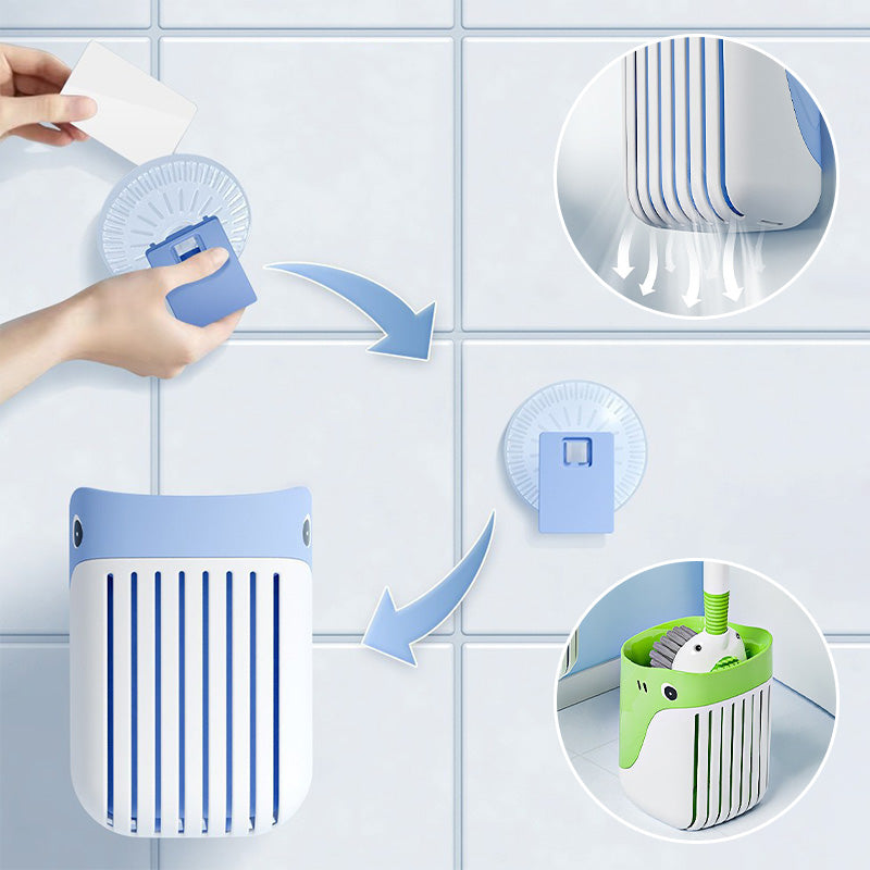 Avtoit | Wall-mounted suction cup toilet brush set