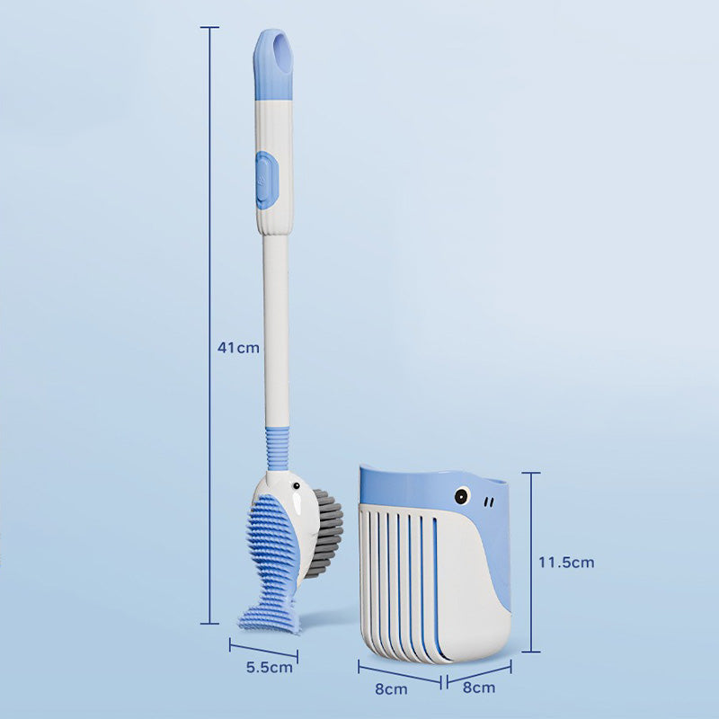 Avtoit | Wall-mounted suction cup toilet brush set