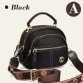Avtoit | Classic multi-room adjustable wide strap PU leather crossbody bag